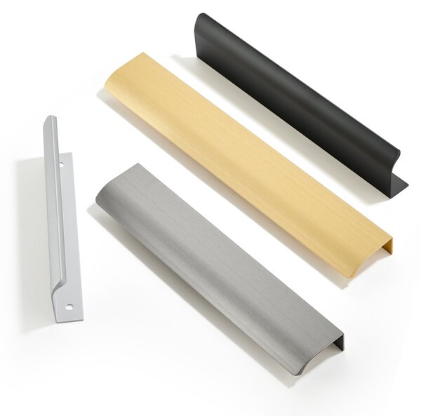 Profil maner model ATTIS, 8x352 mm, L=3000 mm, finisaj aluminiu | auriu mat | negru