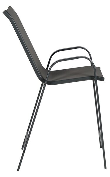 Scaun de bar, Calan, Gri inchis, 55x70x114 cm