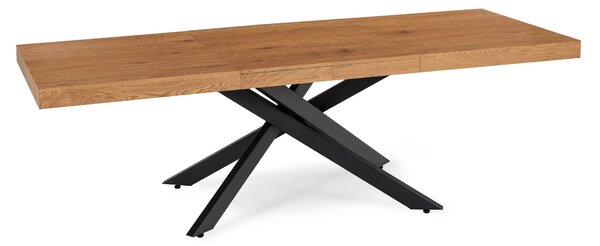 Masă de sufragerie (pentru 6 până la 8 persoane) Harig (stejar auriu + negru). Promo -18%. 1156908