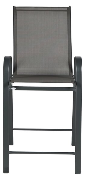 Scaun de bar, Calan, Gri inchis, 55x70x114 cm