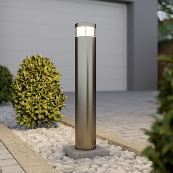 Arcchio Bornă luminoasă Caramia, oțel inoxidabil, rezistent la apă de mare, reglabil, Metalic, Metal, Modern