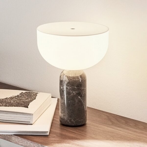 New Works Kizu lampă de masă reîncărcabilă Gris du Marais, reglabil, Gri, Camera de zi / sufragerie, Marmură, Design