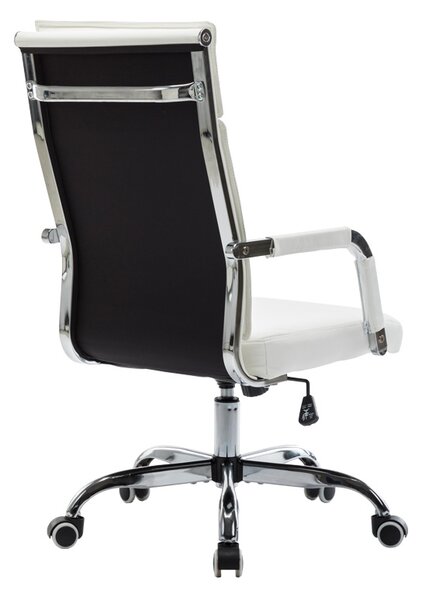 Scaun de birou directorial, Mavel, Alb, 55x62x110 cm