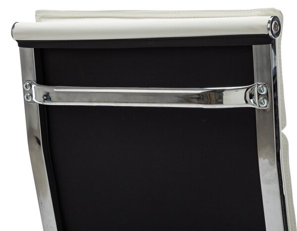 Scaun de birou directorial, Mavel, Alb, 55x62x110 cm
