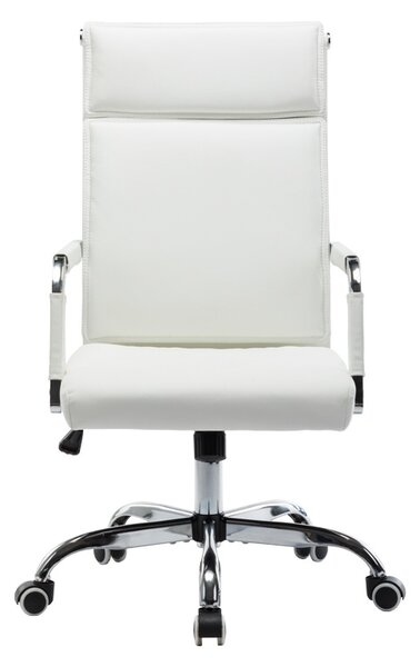 Scaun de birou directorial, Mavel, Alb, 55x62x110 cm