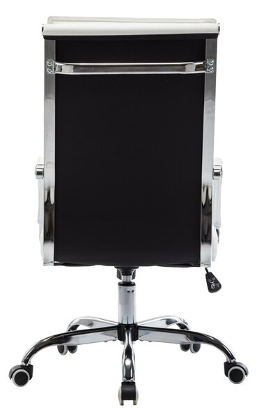Scaun de birou directorial, Mavel, Alb, 55x62x110 cm