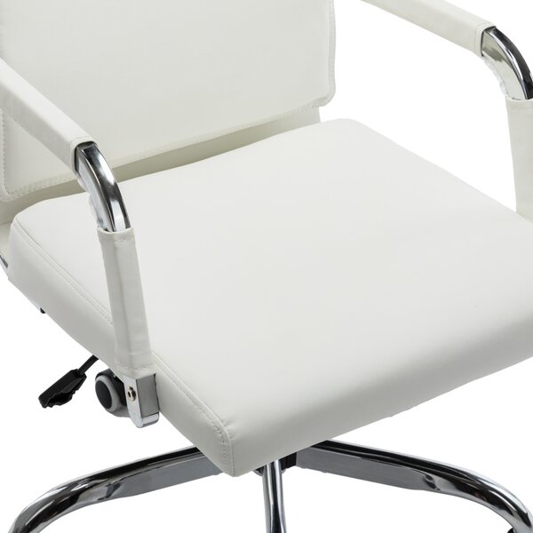 Scaun de birou directorial, Mavel, Alb, 55x62x110 cm