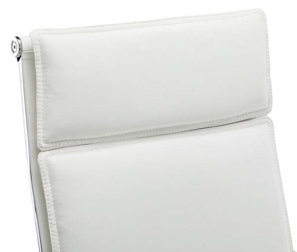 Scaun de birou directorial, Mavel, Alb, 55x62x110 cm
