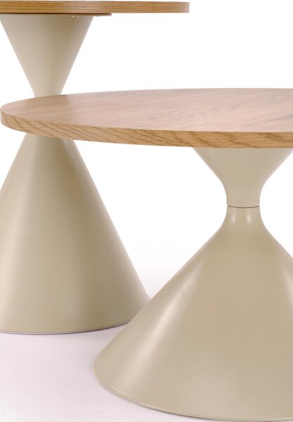 Set 2 masute de cafea Pilarka (natural Stejar + cașmir). 1156198