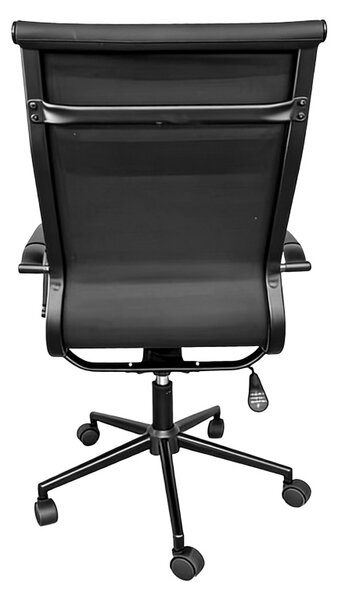 Scaun de birou directorial, Valter, Negru, 55.5x58x118 cm