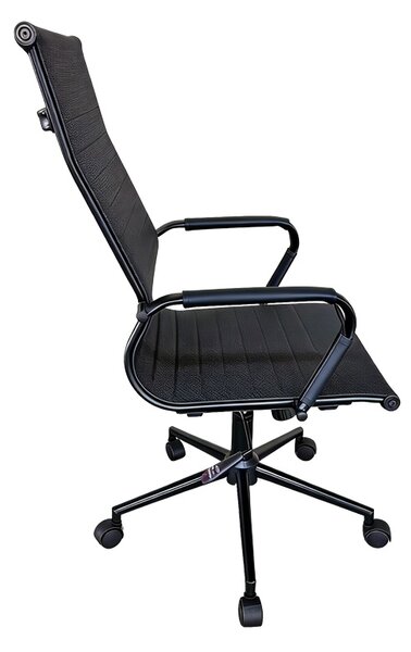 Scaun de birou directorial, Valter, Negru, 55.5x58x118 cm