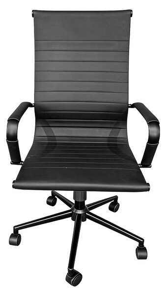 Scaun de birou directorial, Valter, Negru, 55.5x58x118 cm