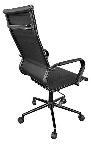 Scaun de birou directorial, Valter, Negru, 55.5x58x118 cm