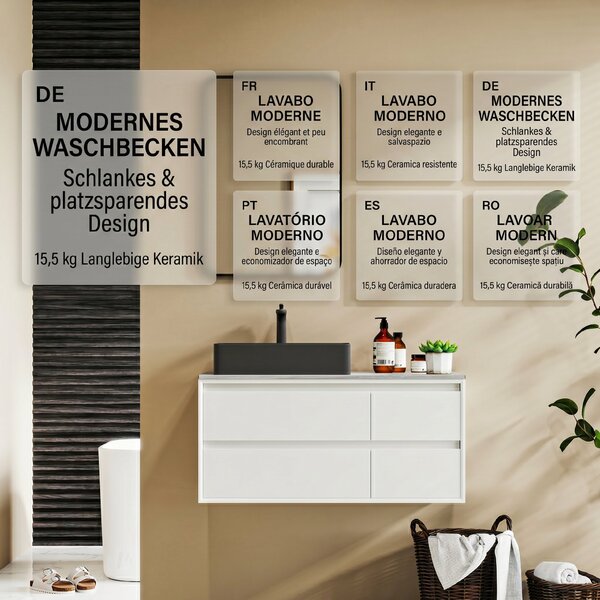 HOMCOM Oglindă de Baie 60 x 80 cm Oglindă Decorativă de Perete cu Ramă Metalică și Cârlig Ușor de Agățat pentru Sufragerie, Hol, Intrare - Negru | Aosom Romania