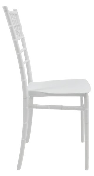 Scaun evenimente, Tiffany I, Alb, 38.5x46.5x87 cm