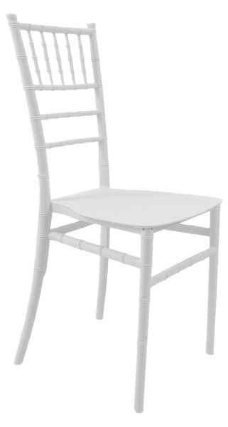 Scaun evenimente, Tiffany I, Alb, 38.5x46.5x87 cm