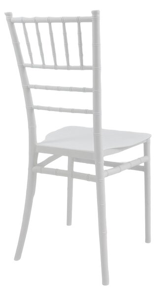 Scaun evenimente, Tiffany I, Alb, 38.5x46.5x87 cm