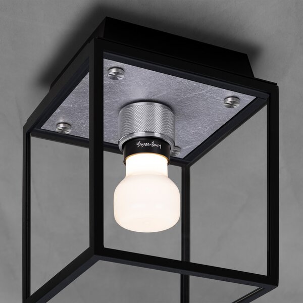 Buster + Punch Caged Wet Small IP44 oțel, reglabil, Negru, Baie, Oțel inoxidabil, Design
