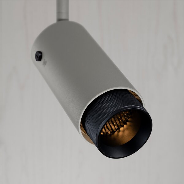 Buster + Punch Exhaust Spot Cross gri/negru, reglabil, Gri, Camera de zi / sufragerie, Aluminiu, Design