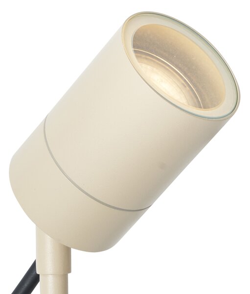 Spot cu țăruș bej GU10 50mm reglabil IP44, inclusiv cablu și ștecher - Solo