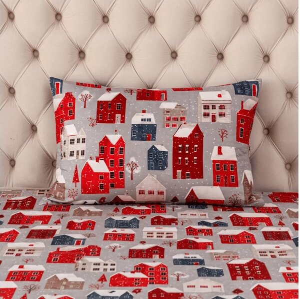 Set 2 bucati fete de perna WINTER COTTAGE 50x70 cm