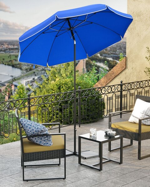 Umbrela de plaja Songmics Albastru 160x160x206 cm