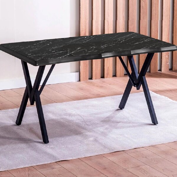 Masa de bucatarie Barton Neagra din MDF 140 cm
