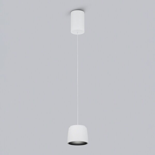 Helestra Ove lampă suspendată LED Ø9,5cm 927 alb, reglabil, Alb, Camera de zi / sufragerie, Aluminiu, Modern