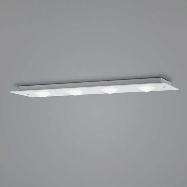 Helestra Nomi plafonieră LED 75x21cm dim alb, reglabil, Alb, Camera de zi / sufragerie, Metal, Modern, Plafon cu flacără multiplă
