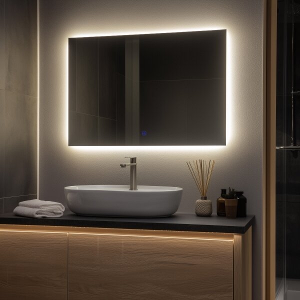 Brilagi - Oglindă LED pentru baie LUCE LED/30W/230V 60x90 cm IP44 CRI 90, cu dimmer + CCT