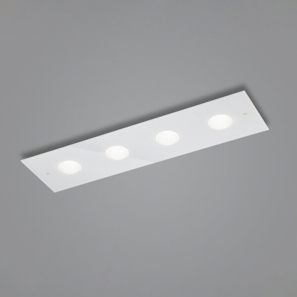 Helestra Nomi plafonieră LED 75x21cm dim alb, reglabil, Alb, Camera de zi / sufragerie, Metal, Modern, Plafon cu flacără multiplă