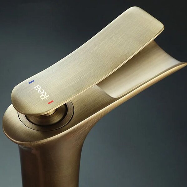 Baterie de lavoar Rea Laguna antique Brush Gold high