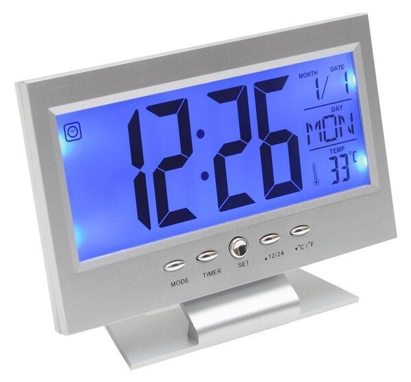 Ceas cu ecran LCD si control vocal