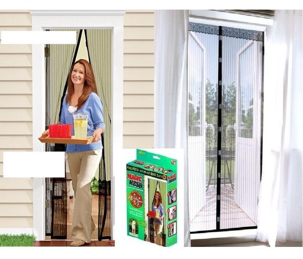 Set 2 perdele magnetice antiinsecte 210 x 100 cm