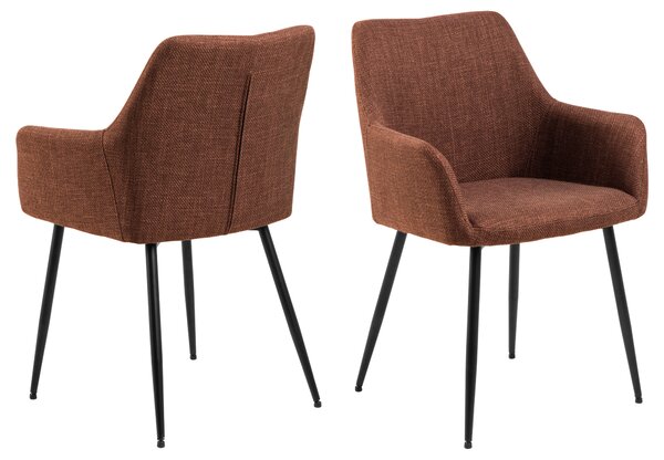 MAZZONI EXPORT VERA Teracotă (material Basel 44) - SCAUN MODERN ADÂNC TAPIȚAT PENTRU SALON/LIVING LOFT