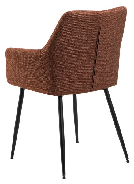 MAZZONI EXPORT VERA Teracotă (material Basel 44) - SCAUN MODERN ADÂNC TAPIȚAT PENTRU SALON/LIVING LOFT