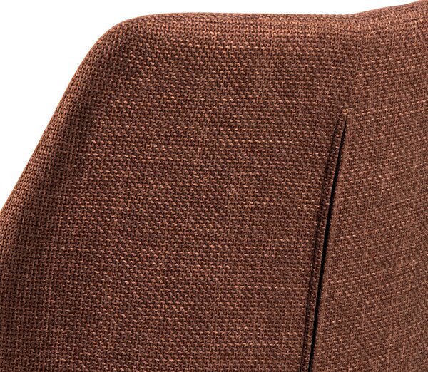 MAZZONI EXPORT VERA Teracotă (material Basel 44) - SCAUN MODERN ADÂNC TAPIȚAT PENTRU SALON/LIVING LOFT