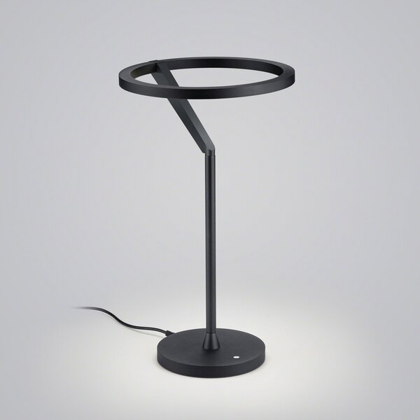 Helestra Elara lampă masă LED down dimabilă negru, reglabil, Negru, Camera de zi / sufragerie, Aluminiu, Modern