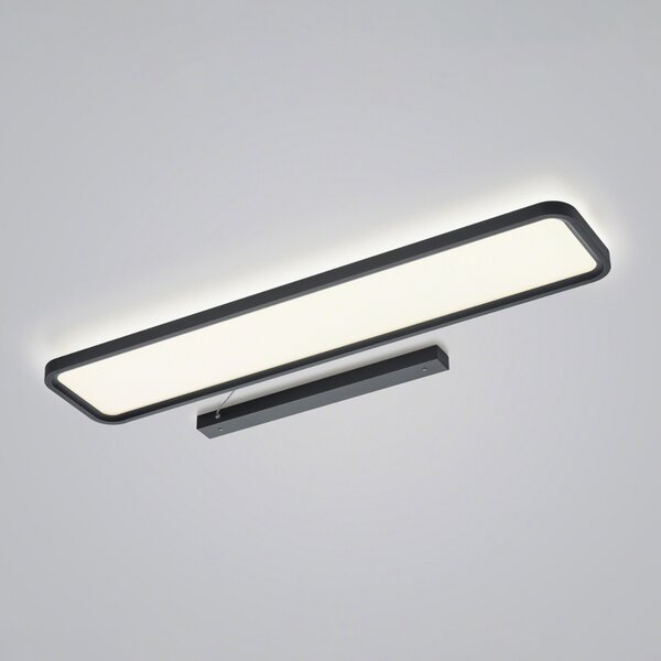 Helestra Vesp panou LED backlight 120x26cm negru, reglabil, Negru, Camera de zi / sufragerie, Aluminiu, Modern
