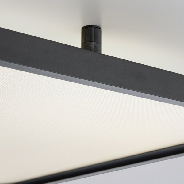 Helestra Vesp panou LED backlight 61x61cm negru, reglabil, Negru, Camera de zi / sufragerie, Aluminiu, Modern