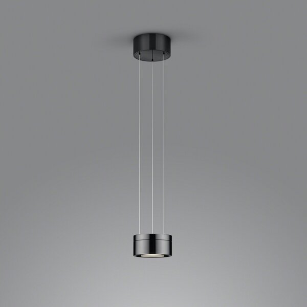Helestra Oda lampă suspendată LED negru, reglabil, Negru, Camera de zi / sufragerie, Aluminiu, Modern