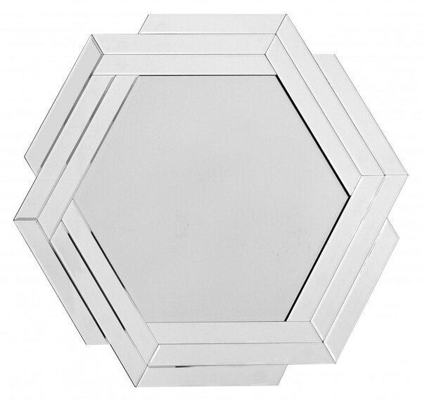 Oglinda hexagonala Artemis Argintiu, 1.6cm (L / D) x 80cm (W) x 85cm (H)