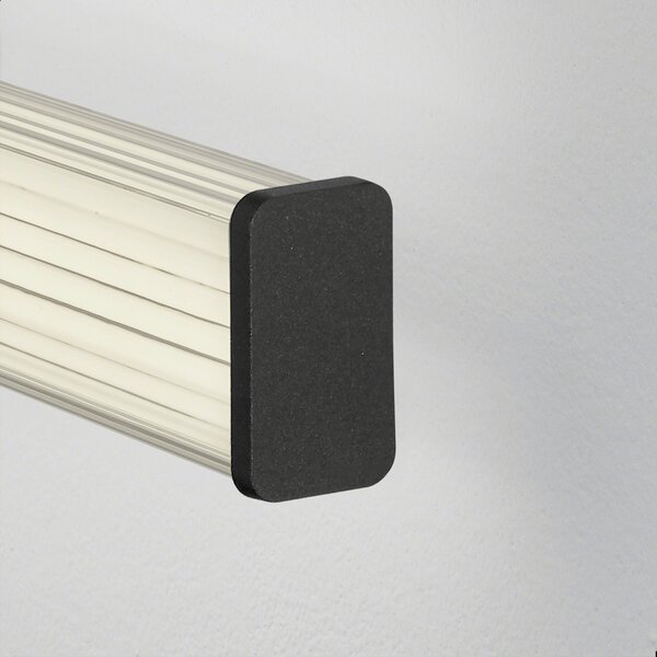 Helestra LED de baie Alla IP44 60cm negru, Negru, Baie, Plastic, Modern