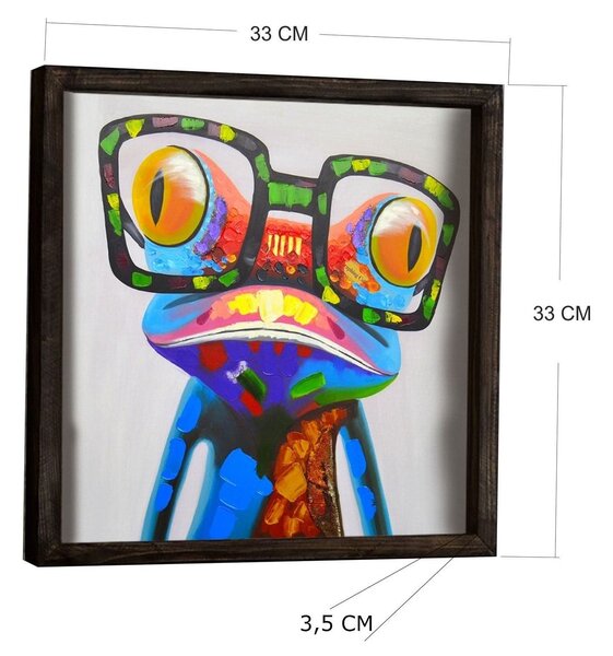 Tablou KZM522, multicolor, lemn, 33x33 cm