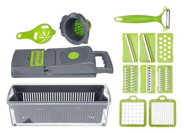 Razatoare Veggie Slicer 14 piese, lame inox + maner protectie