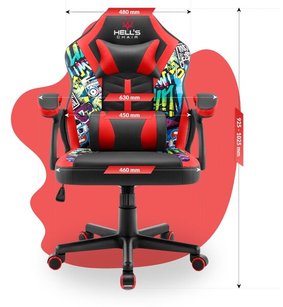 Scaun gaming pentru copii HC - 1001 Graffiti