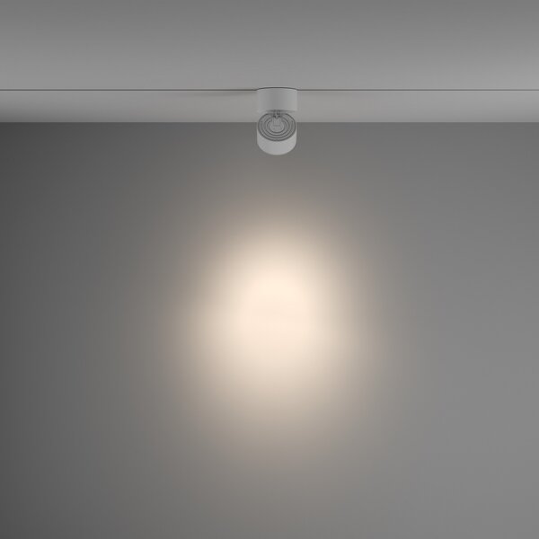 Maytoni Yin LED spotlight Unity sistem, triac, 940, alb, reglabil, Alb, Hol, Aluminiu, Modern, Sistem de șine