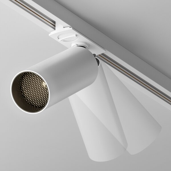 Maytoni Focus LED spotlight, sistem Unity, Triac, 930, alb, reglabil, Alb, Studiu / Birou, Aluminiu, Modern, Sistem de șine