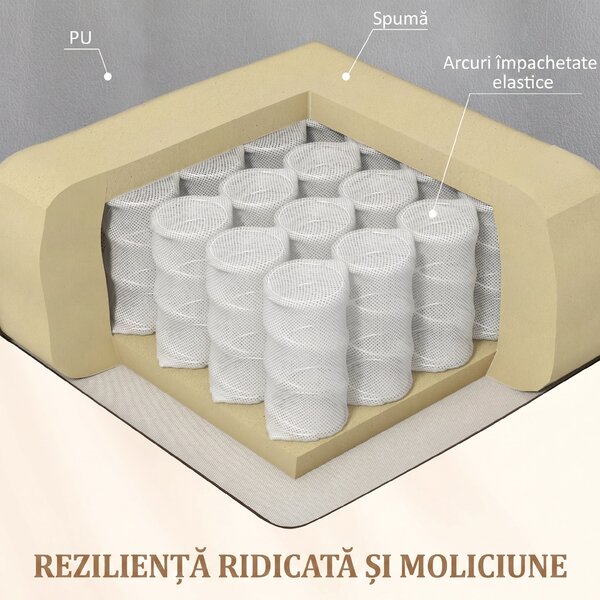 HOMCOM Fotoliu de Masaj și Reclinabil cu Suport pentru Picioare din Piele PU Gri | Aosom Romania