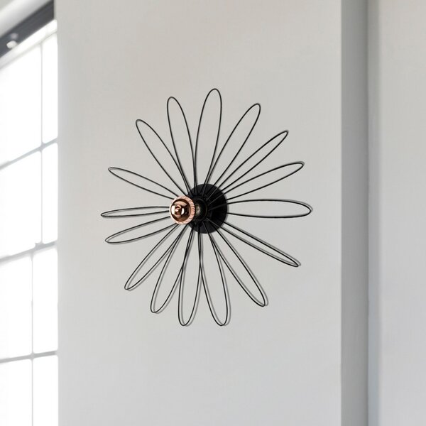 Opviq Hemdem 707-A Aplică de perete, design spot, negru, reglabil, Negru, Camera de zi / sufragerie, Metal, Modern